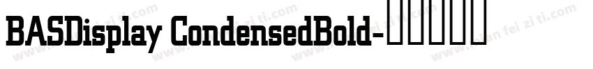 BASDisplay CondensedBold字体转换